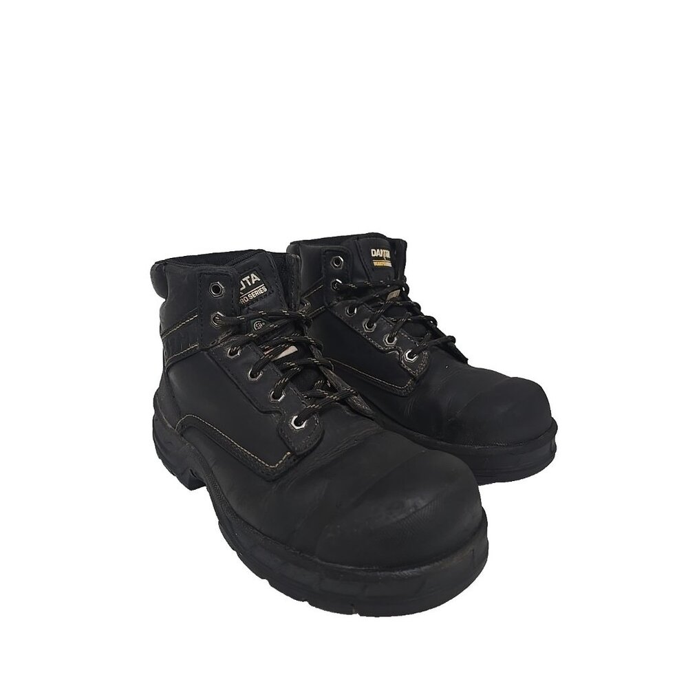 DAKOTA Men's 6'' 877 STEEL TOE STEEL PLATE Work Boots Black Size 9M